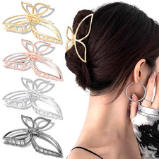 Butterfly Claw Clips 4 Pack Cute Women Hair Clips Non Slip Shark Clip Thick Hair