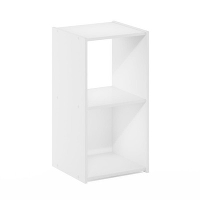 2-Tier Storage Cabinet Open Shelves Indoor Bookcase Ample Space Easy Assembly