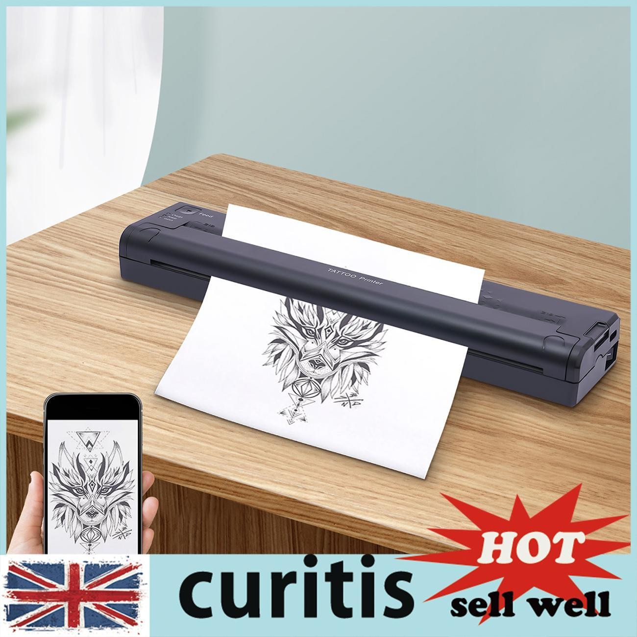 Tattoo Transfer Clear Tattoo Stencil Printer Thermal Copier Machine USB Portable