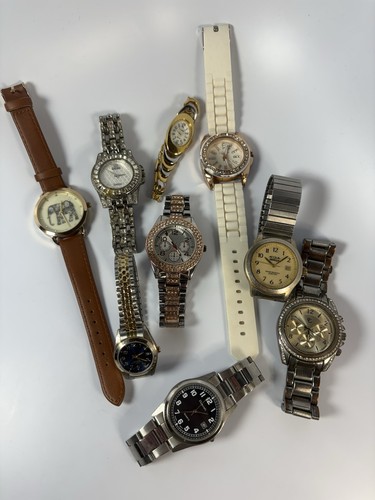 Lot of 9 Assorted Watches - Untested - Various Brands/Conditions