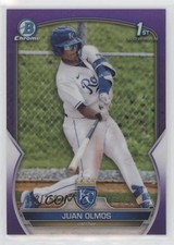 2023 Bowman Chrome Prospects Purple Refractor 182/250 Juan Olmos #BCP-136 5b1