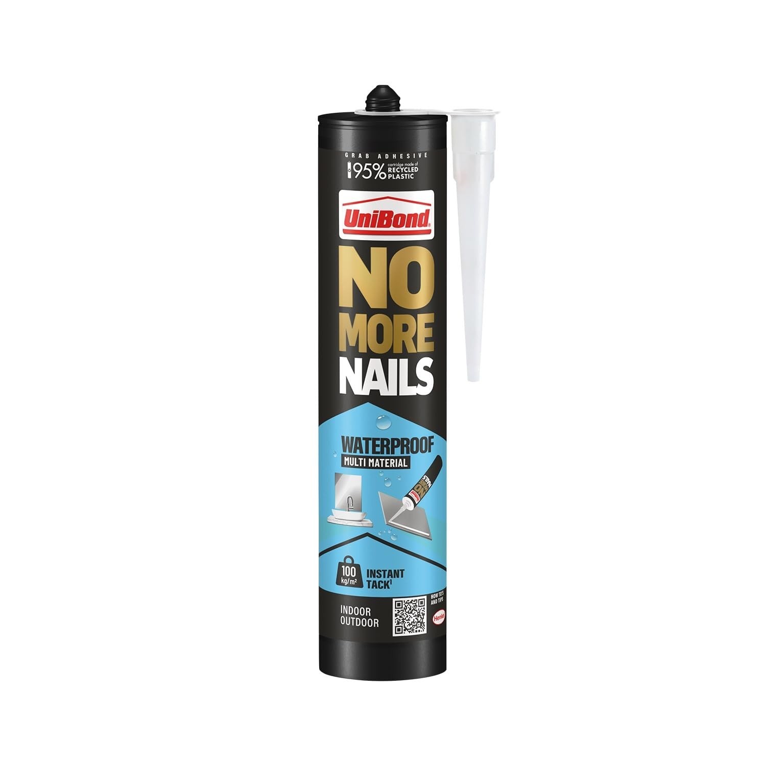 Unibond No More Nails Waterproof 280ml Grab Mounting Adhesive Cartridge New