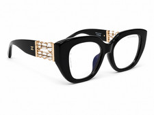 Authentic CHANEL Blue Light Filter Eyeglasses 3488SA c.622/SB, Black/Gold NEW