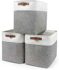 Large Fabric Storage Baskets  50L Storage Bins, Decorative Linen Closet Baskets
