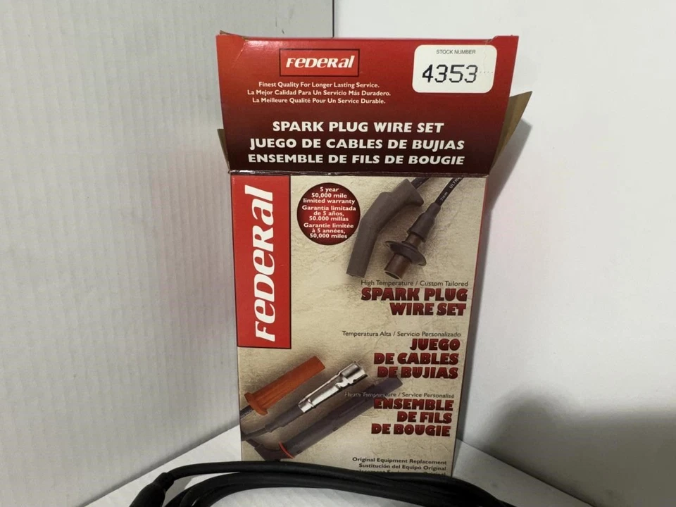 Juego de cables de bujías Federal 4353 86-87 Chevy S10 GMC S15 2,5 L 4 cilindros Foto 3 de 3