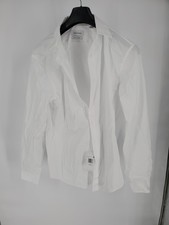 Calvin Klein Dress Shirt Men's L 16 34/35 White Slim Fit Flex Collar Stretch