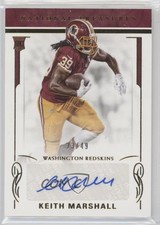 2016 National Treasures Rookie Signatures Gold 23/49 Keith Marshall Auto i6j