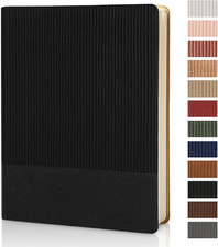 Lined Journal Notebook for Work College Ruled Note Book 7.2"X9.6" B5 PU Leather