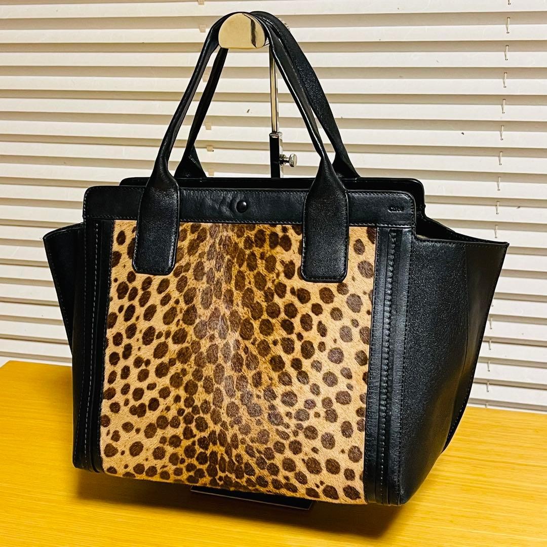 Chloe Allison Tote Bag Leopard Pattern 174313 - image 1
