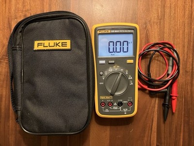 Authentic FLUKE Digital Multimeter FLU15B-MAX & Case Ships From USA KLEIN Leads!