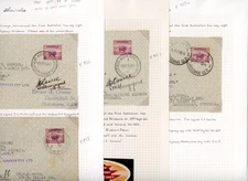 P78/22/RC AUSTRALIA 1941 FIRST FLIGHT COVERS SET OF X4 PILOT SIGNED ONLY 15