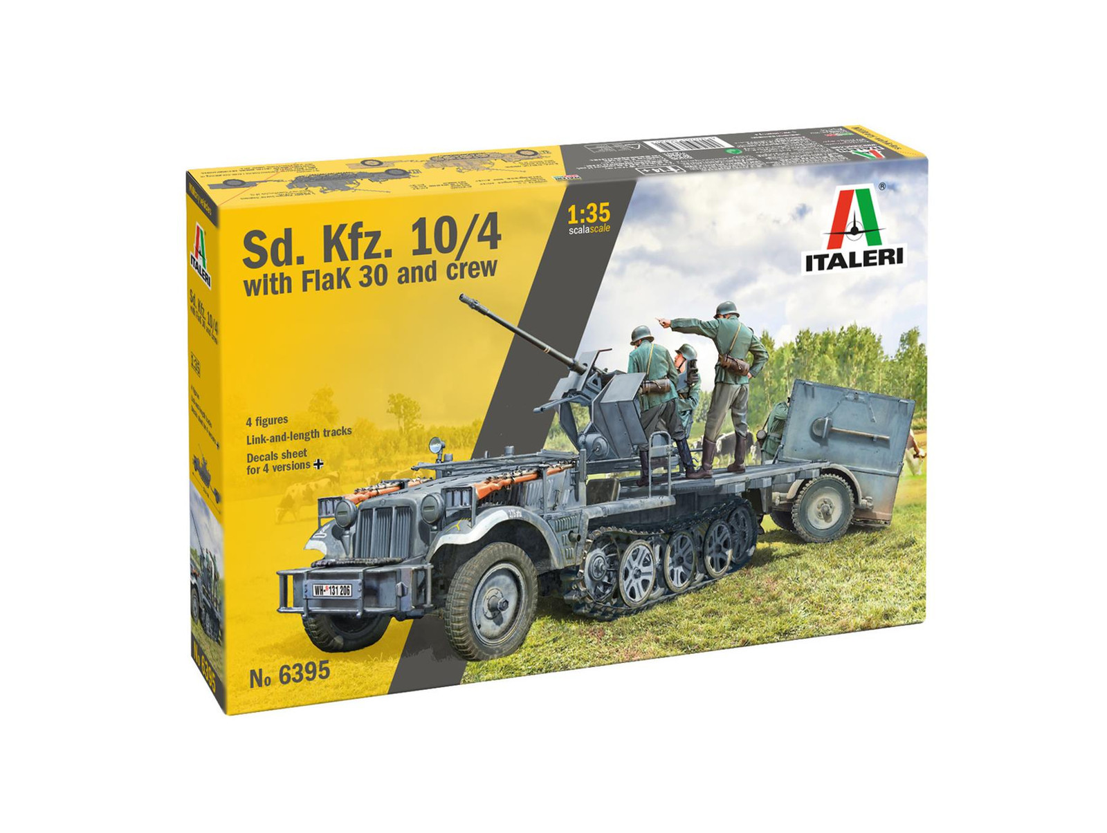 Italeri 6395 Sd.Kfz 10/4 with Flak 30 and Crew 1:35 Scale Kit