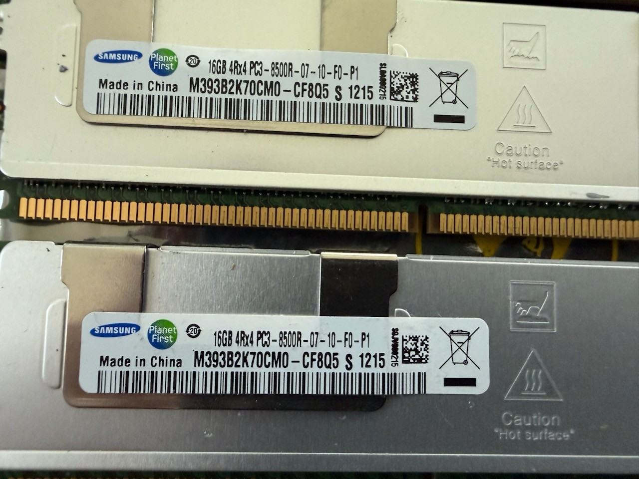 как выглядит Samsung 64GB 4X16GB DDR3 RDIMM PC3-8500R ECC Registered Server Memory - Tested фото