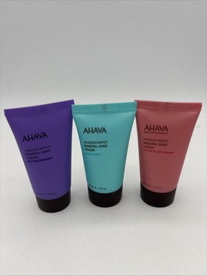 Ahava Hand Cream Set Naturally Silky Hands Mineral Treatment 3 Pc. New Without B