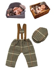Newborn Baby Boy Suspender Pants Photo Outfits Gentleman Photography Outfit G...