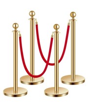 Quick Setup Gold Stanchions with Velvet Ropes...