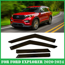 Smoke Tinted Window Visors Deflectors Rain Guards For Ford Explorer 2020-2026 Smoke Tinted Window Visors Deflectors Rain Guards For Ford Explorer 2020-2026