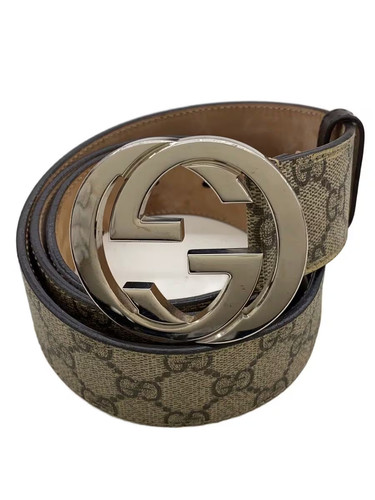 GUCCI Men's Leather Belt CML All-Over Print 411924 KGDHN