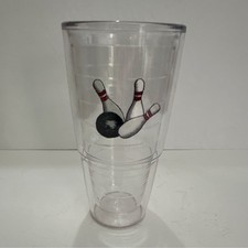 Tervis Clear Plastic Tumbler Bowling Pins Ball Decorated Sports Drinkware