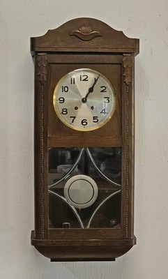 Wanduhr Regulator Jugendstil Holzgehäuse a-9420316-d 77x33x18cm