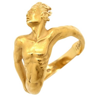 Carrera y Carrera Ring ring Adam motif design ring 18K Yellow Gold  Yellow