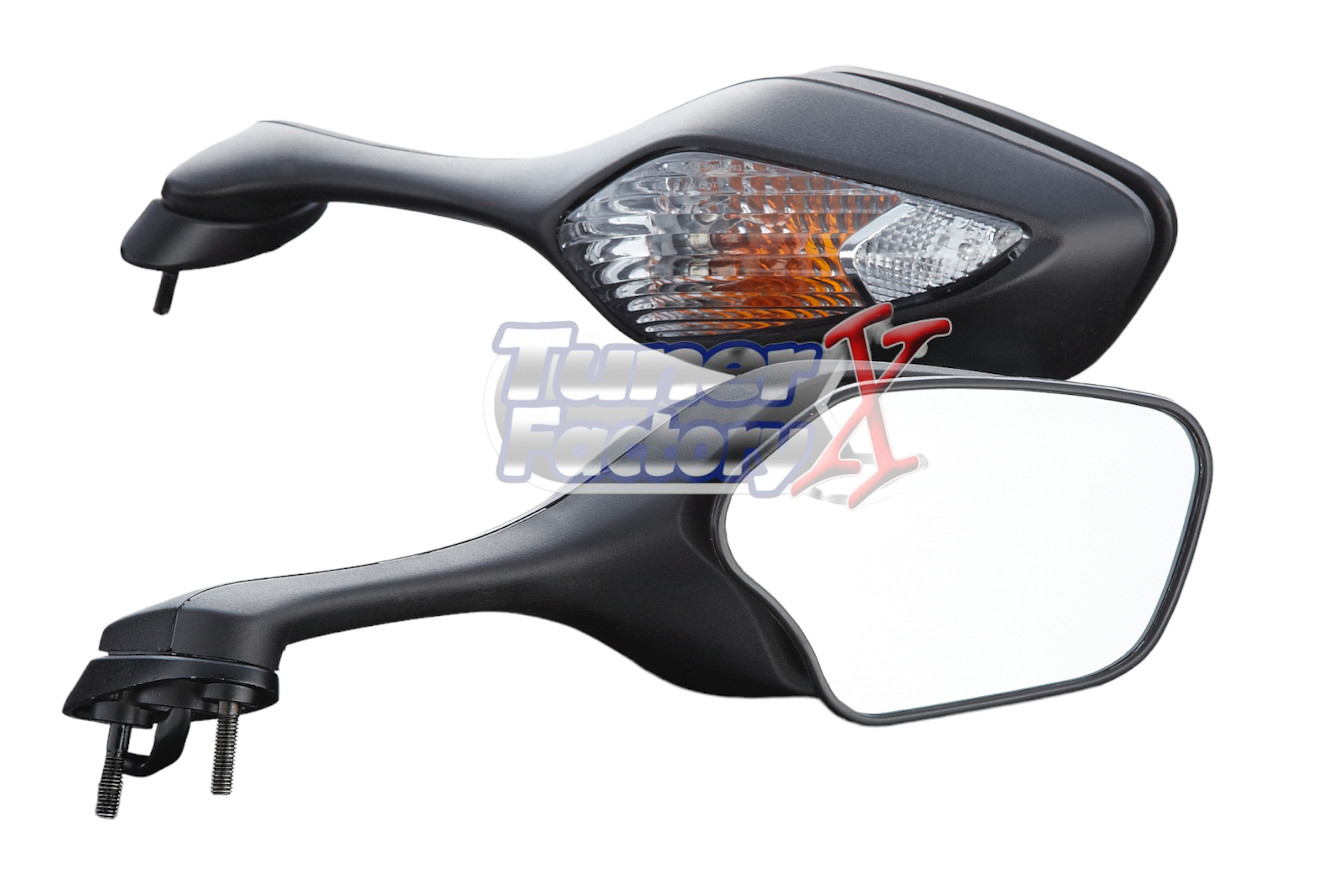 2014-20 Black Integrated Turn Signals Mirrors Set FIT HONDA VFR800 VFR 800 Pair