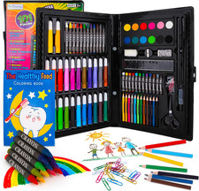 Art Supplies Kit for Kids 101-PCS Crayons, Markers, Pencils, Watercolors C