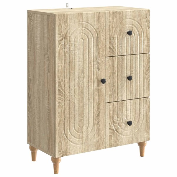 Sideboard Sonoma-Eiche 66 X 34,5 X 90 Cm Holzwerkstoff Kommode-image