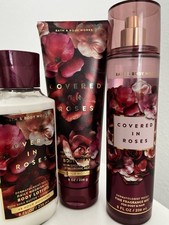 Bath & Body Works Covered in Roses Bath Set Body Lotion Mist Cream 48hr Moisture