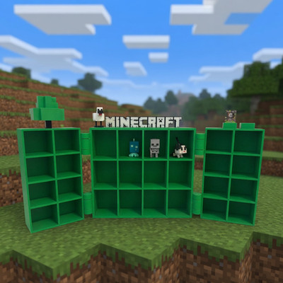 Figurenbox Minecraft mit Türen - Sammler Vitrine für Kinder Joy - Gaming Display