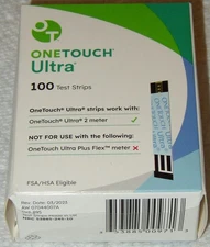 100 ONETOUCH ULTRA DIABETIC TEST STRIPS EXP 11/30/2026 SEALED BOX FREE SHIPPING