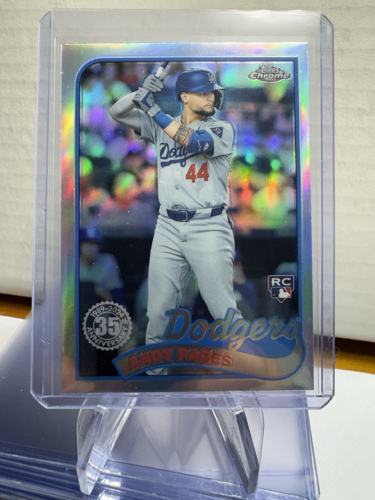 Andy Pages 1989 Refractor Rookie RC 2024 Topps Chrome Update Card 89CU-8 Dodgers