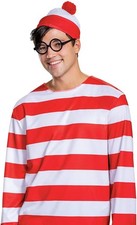 Waldo Kit Where's Waldo Fancy Dress Up Halloween Adult Costume Accessory