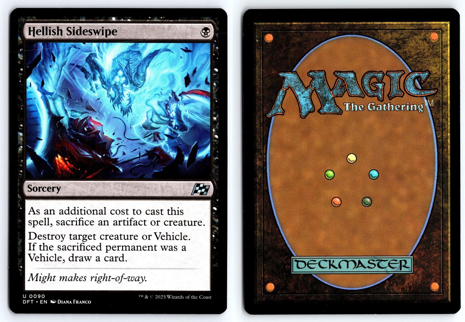 Hellish Sideswipe 90 Uncommon Aetherdrift Magic: The Gathering