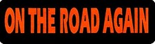 ON THE ROAD AGAIN HELMET STICKER