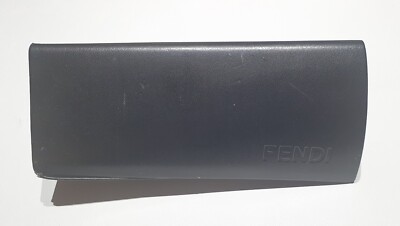 FENDI Hard Eyeglass Case ONLY Twist Open Leather Fendi Logo Lined