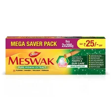 Dabur Meswak: India's No-1 Fluoride Free Toothpaste with Antibacterial etc