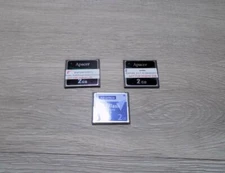 Lot of 3ea Industrial Memory Cards 2GB SQ Flash Apacer AP-CF002GE3FR-NRJ