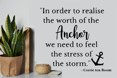 In Order To Realize The Worth Of The Anchor Wall Decal Sticker God 13 X 13 Ebay