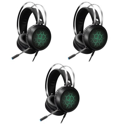  3 Stück Computer-Kopfhörer mit Mikrofon, praktisches Gaming-Headset,