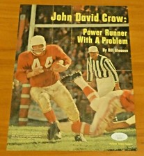 John David Crow College Football HOF Signed Magazine Page with JSA COA