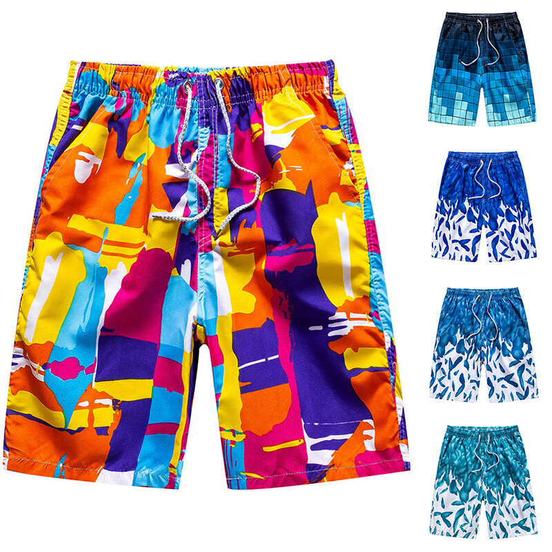 Swimsuit Shorts Swimwear Trunks Swim Briefs Summer Drawstring Casual Fashion-image