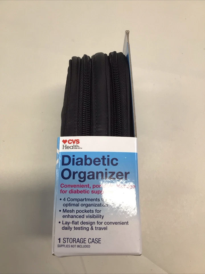 Organizador para diabéticos CVS Health conveniente almacenamiento portátil para suministros para diabéticos Foto 3 de 4