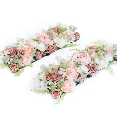Ling's Moment Ready to Use Wedding Table Centerpieces Dusty Rose Flower Arran...