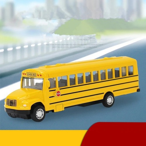 Scuolabus in lega pressofusa 1/64 auto giocattolo per bambini veicolo inerzia modellino giocattoli tirare indietro - Foto 12 di 24