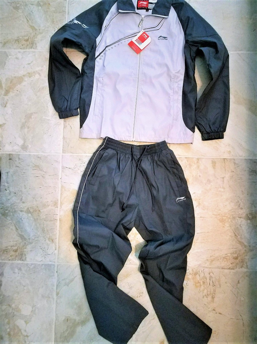 FAMOUS Li-Ning Tracksuit Sport Suit Jogging Bottoms Jacket and