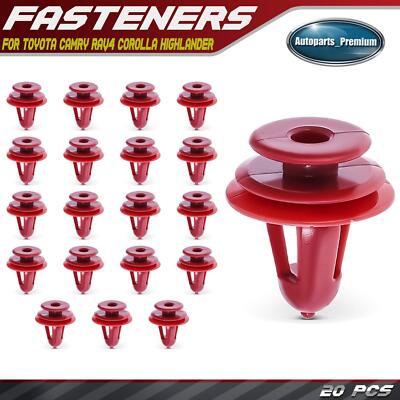 20Pcs 9.5mm Nylon Cowl Vent Screen & Door Trim Panel Retainer Clip for Toyota