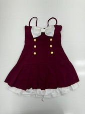 Shein Girls Maroon White Tank Dress Size Small
