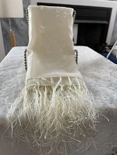 Women's Ivory :Scarf Embroidered 60" Long.  A 4