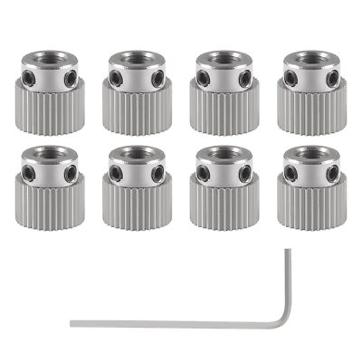 Aokin Stainless Steel Extruder Wheel Gear 36 Teeth Drive 3D 8 Pcs 